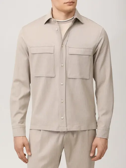 Рубашка Regular Fit из шерсти и шелка PAUL & SHARK