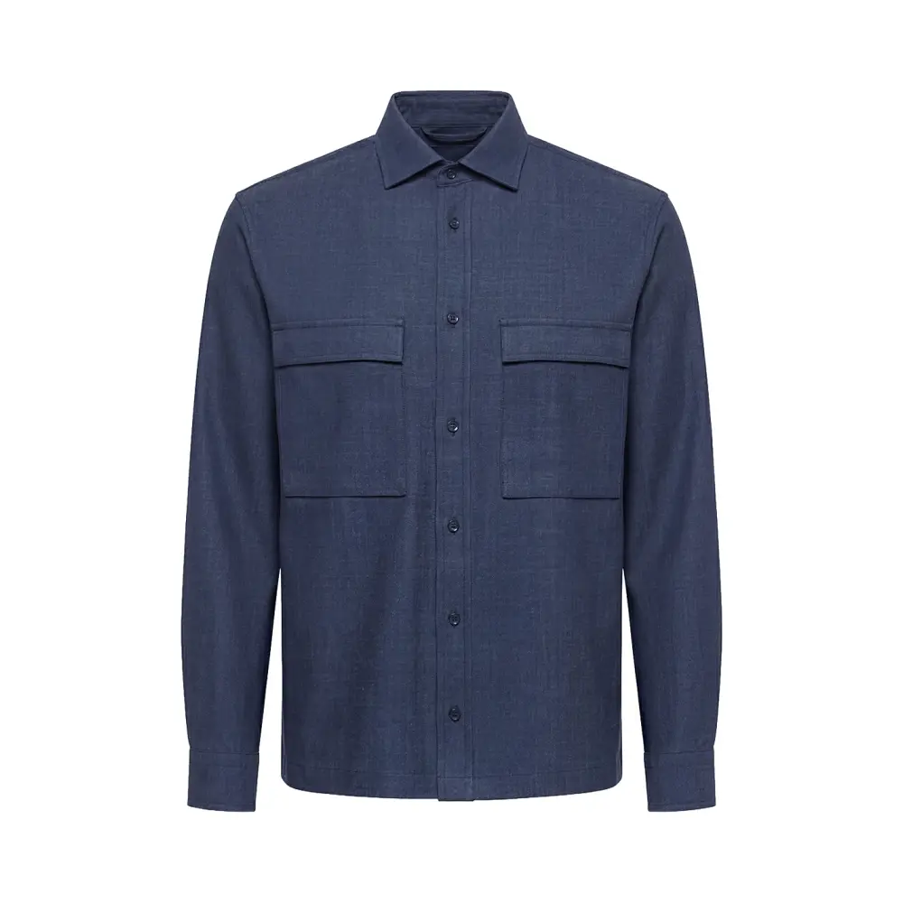 Рубашка Regular Fit из шерсти и шелка