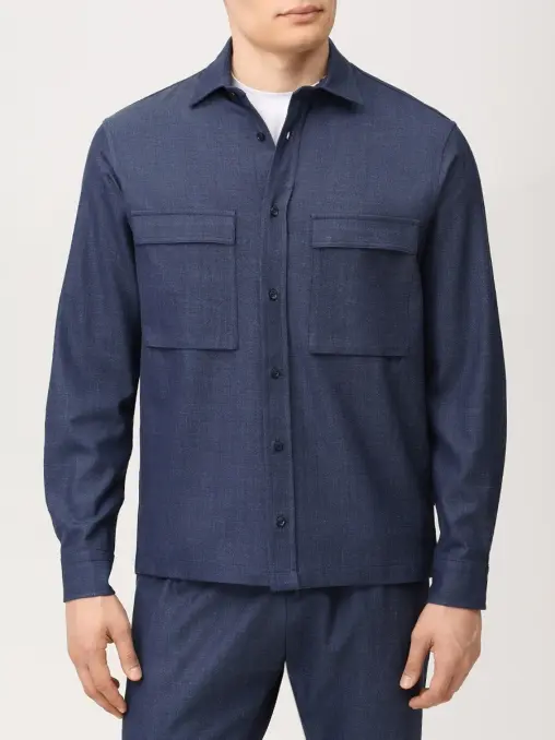 Рубашка Regular Fit из шерсти и шелка PAUL & SHARK