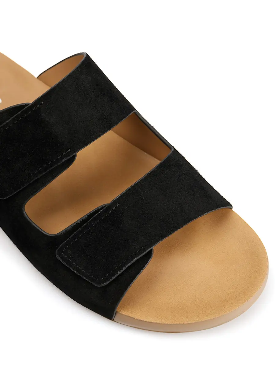 Шлепанцы замшевые