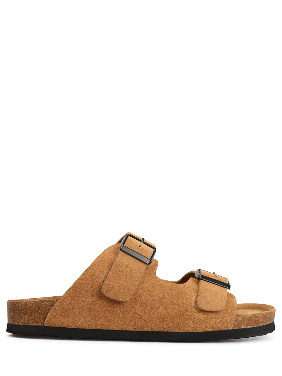 Шлепанцы замшевые