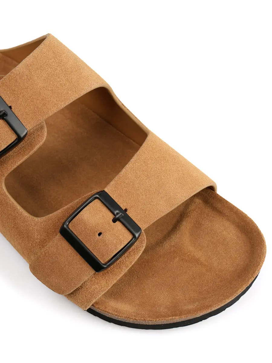 Шлепанцы замшевые