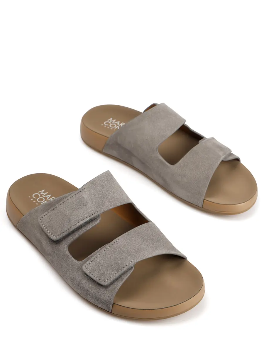 Шлепанцы замшевые