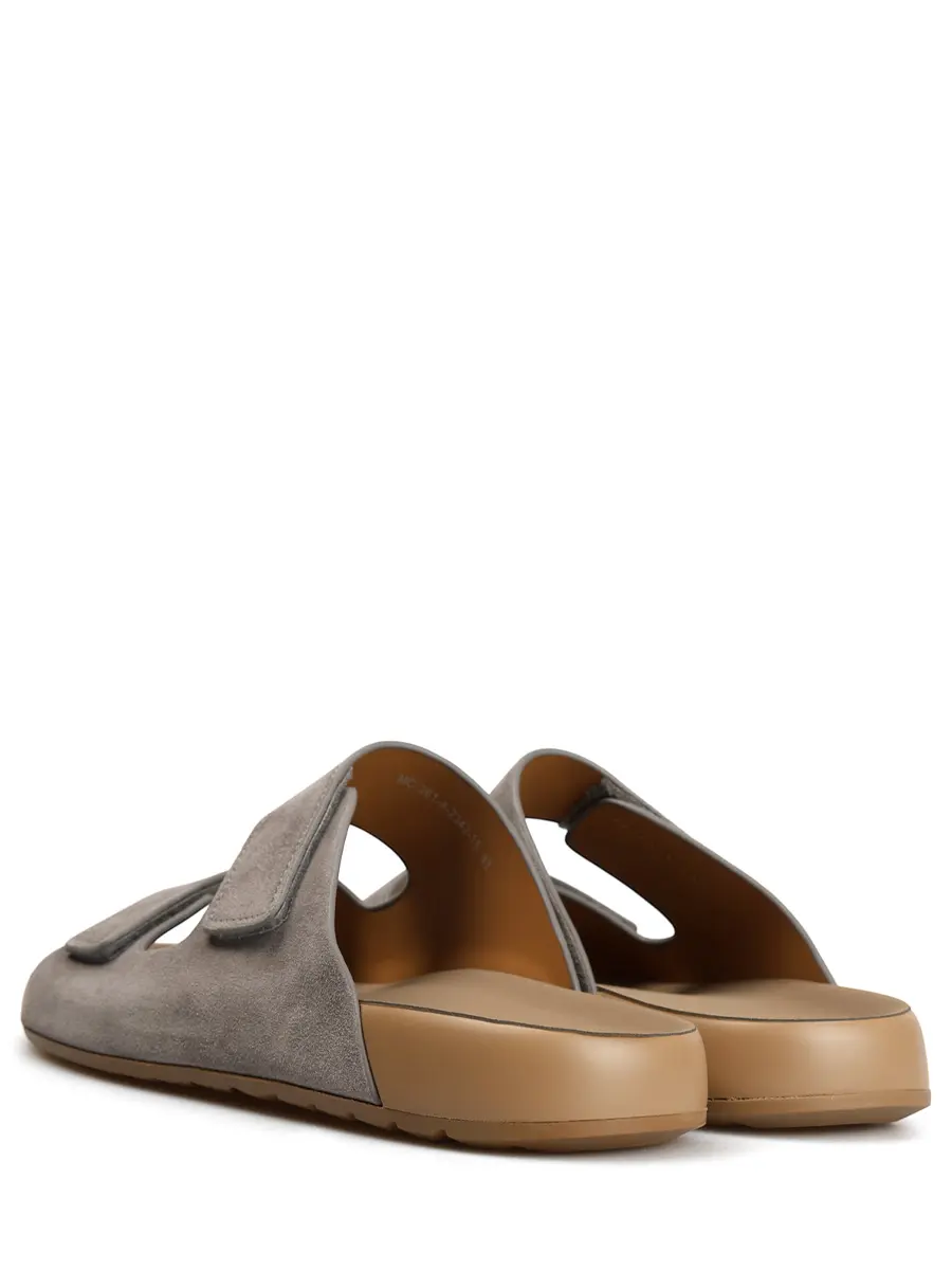 Шлепанцы замшевые