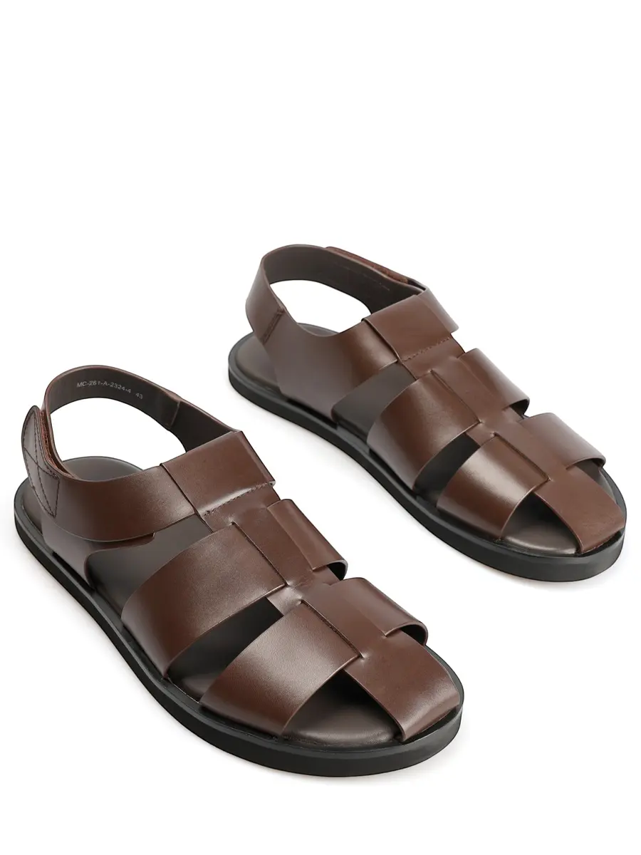 Сандалии кожаные