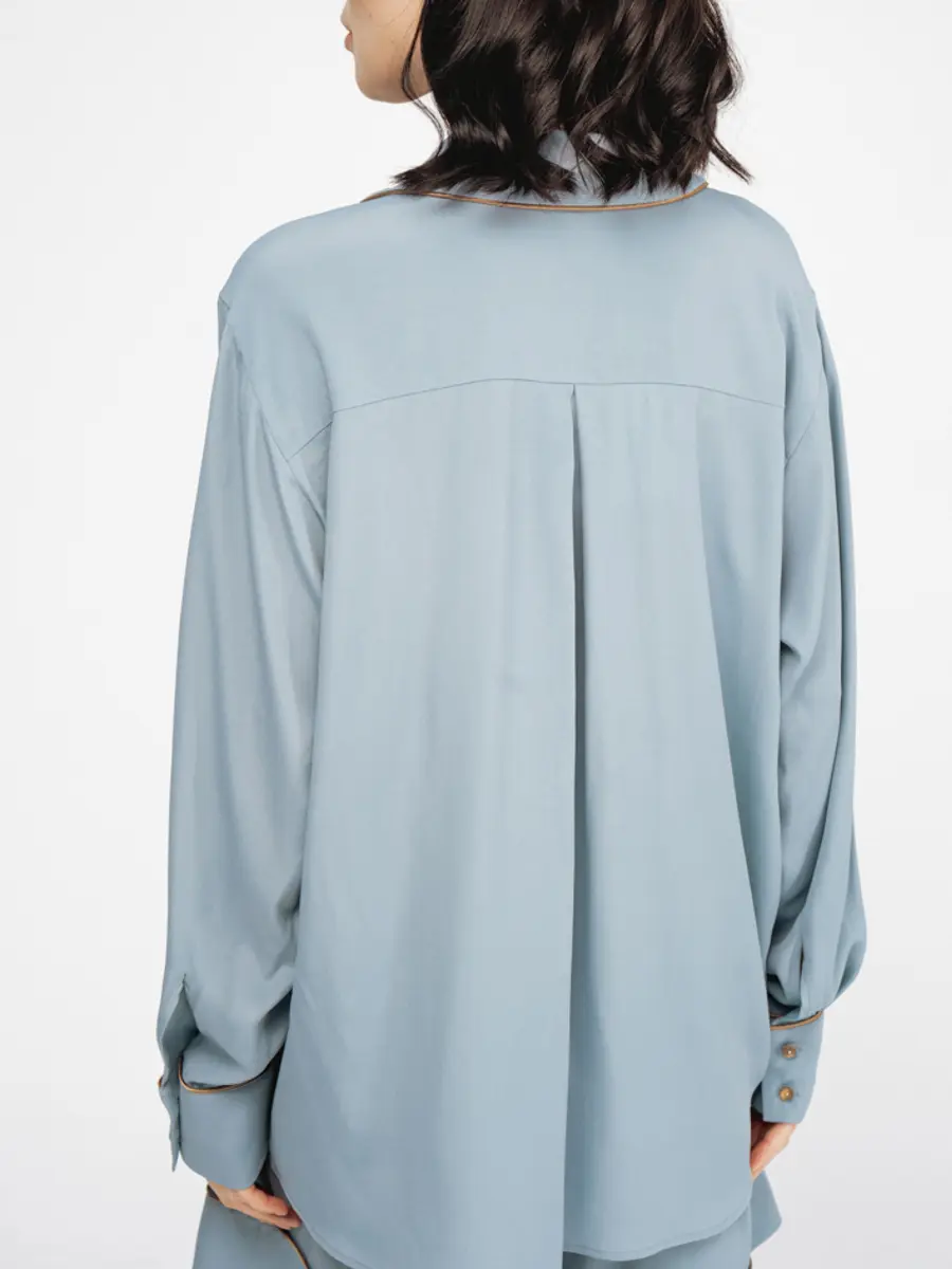 Блуза однотонная