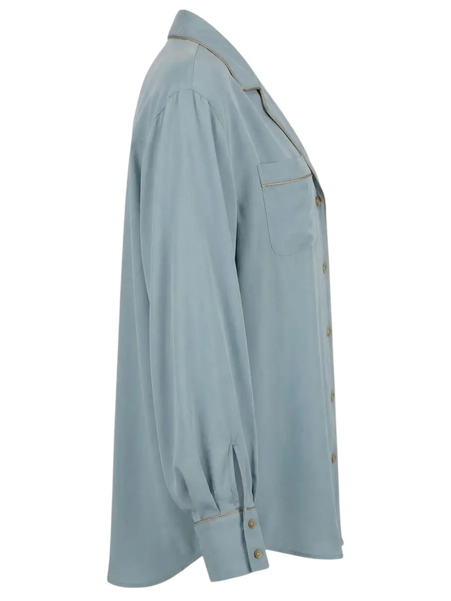 Блуза однотонная