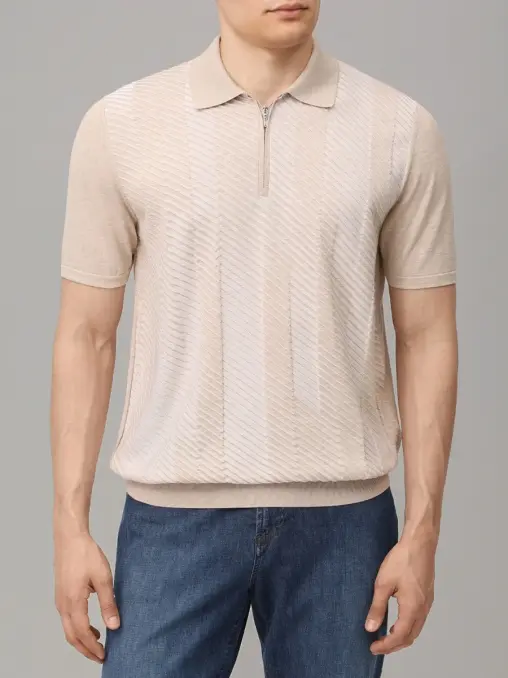 Поло из хлопка и шелка BERTOLO LUXURY MENSWEAR