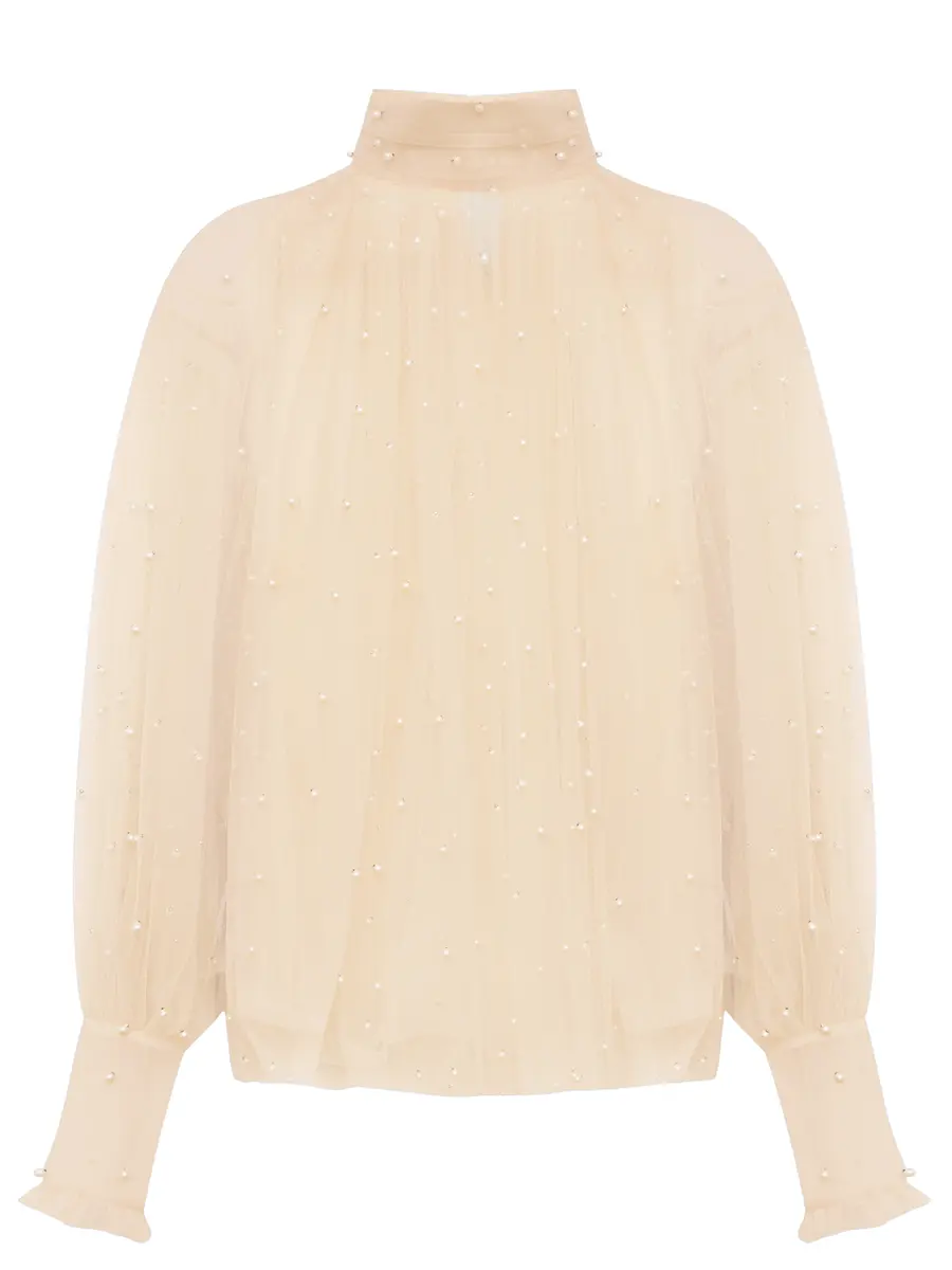 Блуза с жемчугом