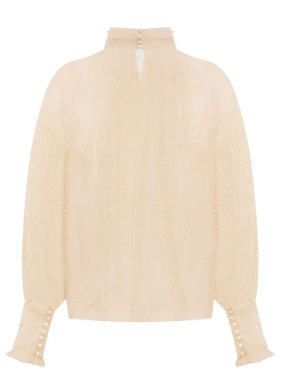 Блуза с жемчугом