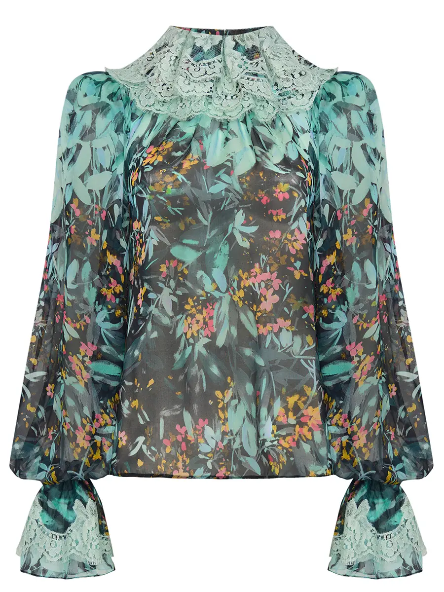 Блуза с кружевом