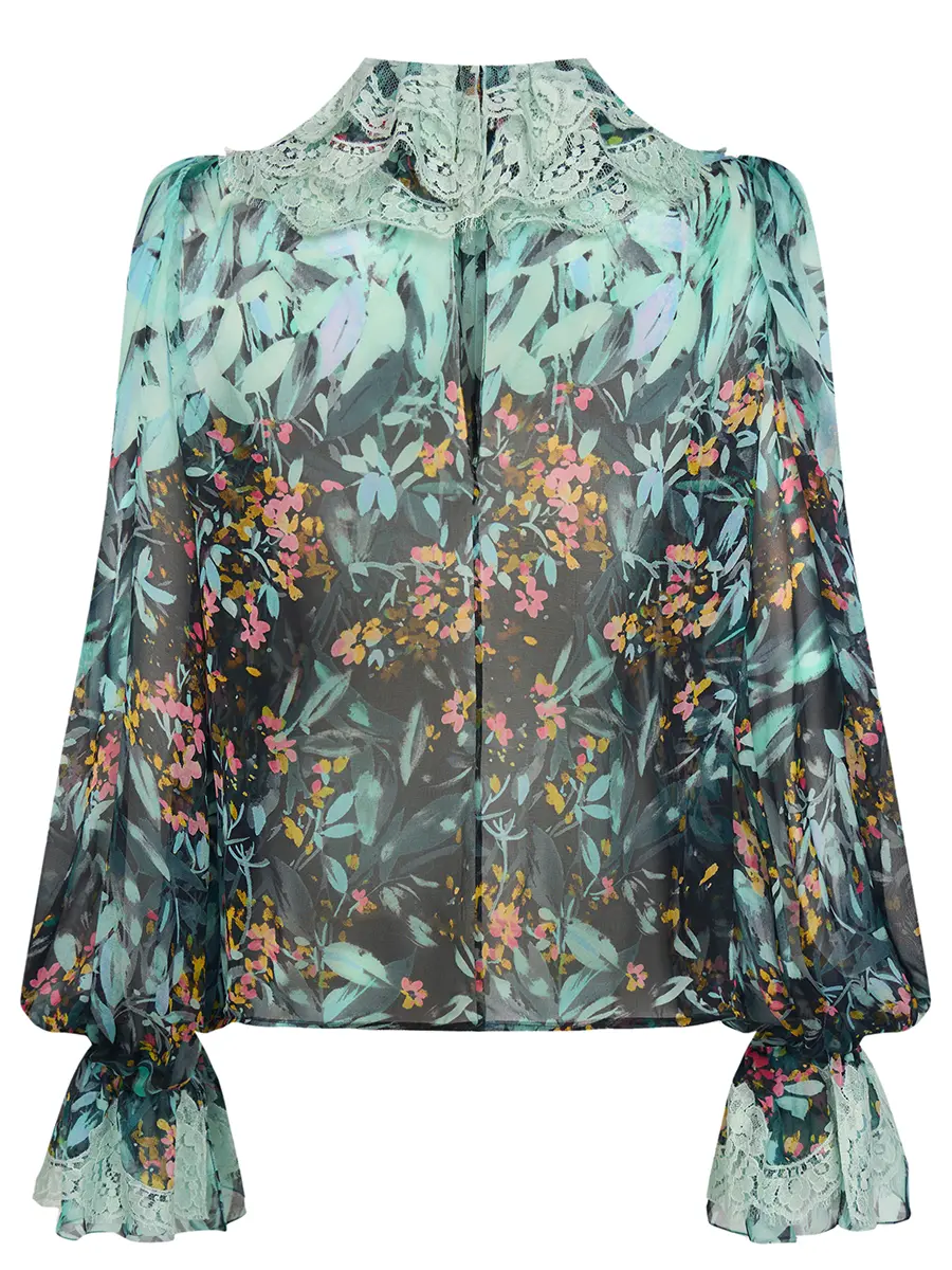 Блуза с кружевом