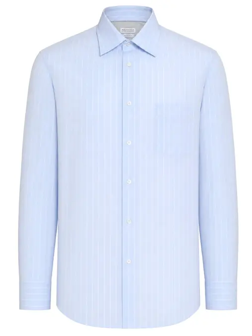 Рубашка Easy Fit хлопковая BRUNELLO CUCINELLI