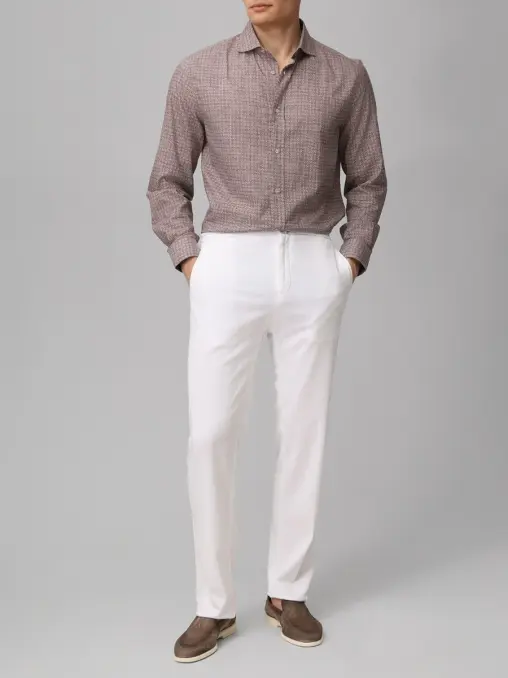 Рубашка Easy Fit хлопковая BRUNELLO CUCINELLI