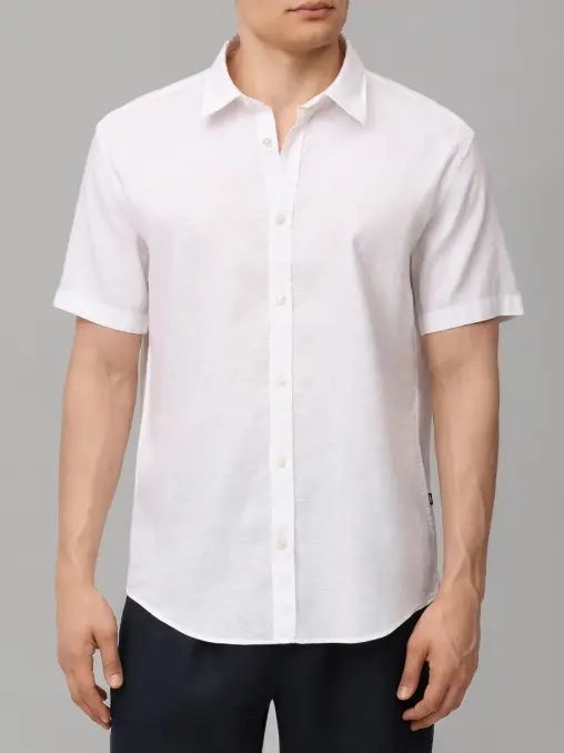 Рубашка Slim Fit льняная BOSS