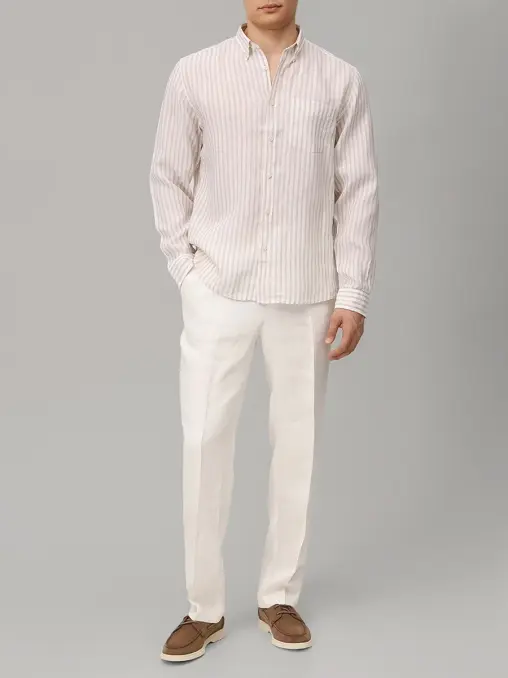 Рубашка Regular Fit льняная BOSS