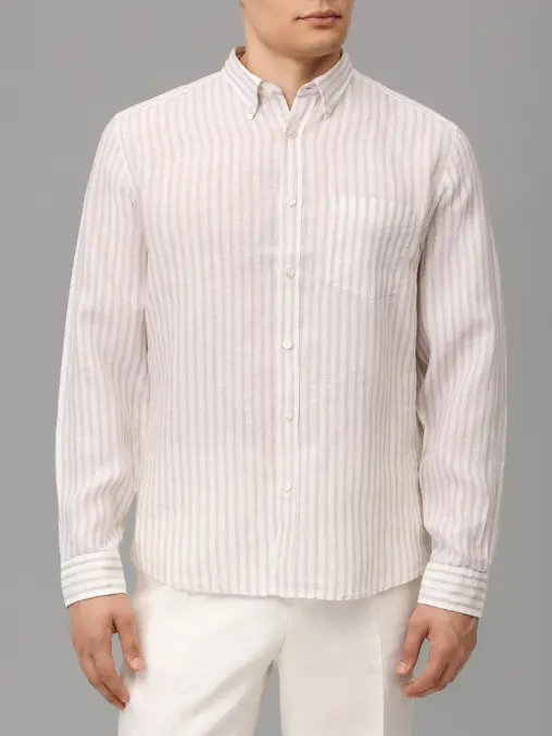 Рубашка Regular Fit льняная BOSS