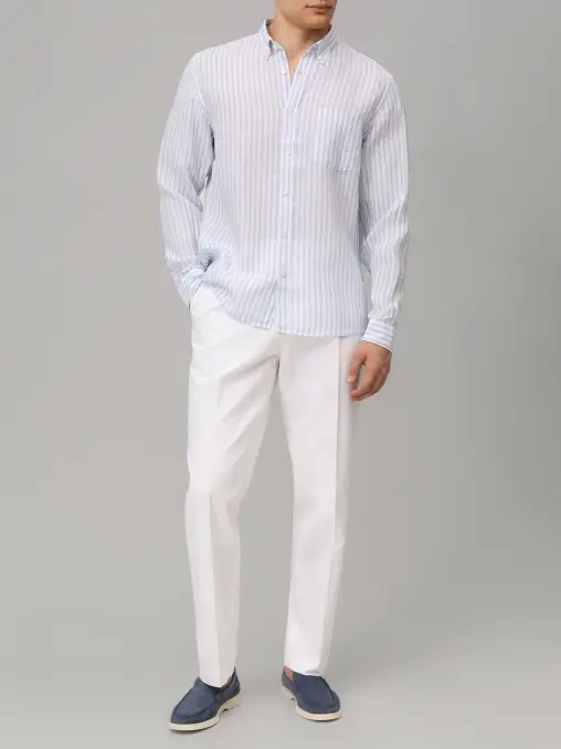 Рубашка Regular Fit льняная BOSS