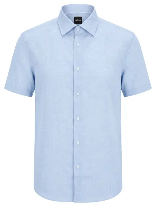 Рубашка Slim Fit льняная BOSS