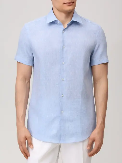Рубашка Slim Fit льняная BOSS