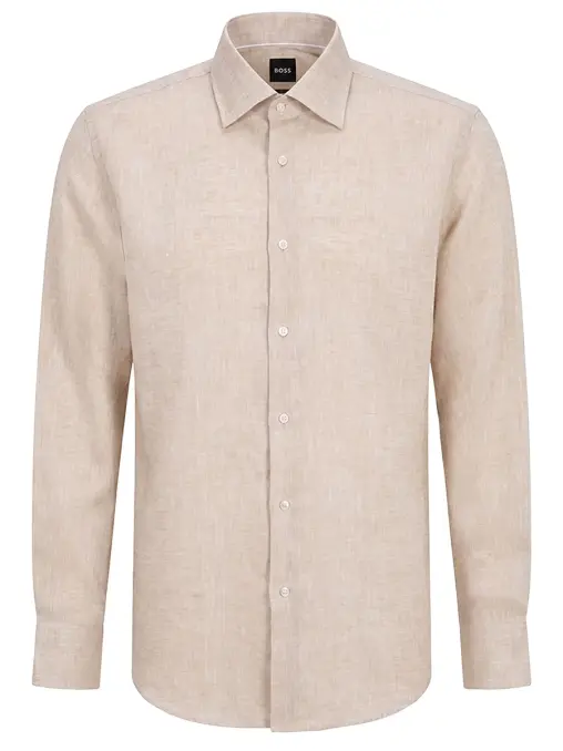 Рубашка Slim Fit льняная BOSS