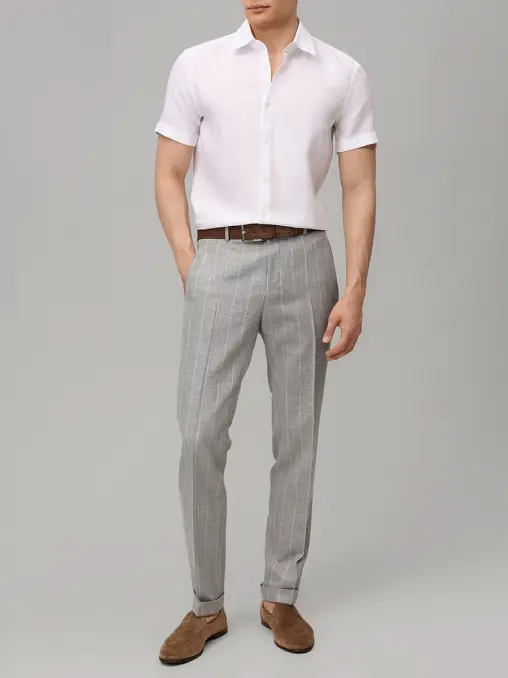 Рубашка Slim Fit льняная BOSS