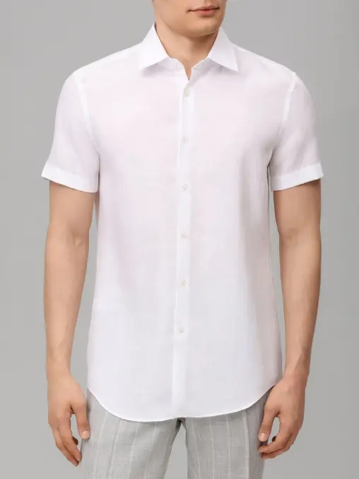Рубашка Slim Fit льняная BOSS