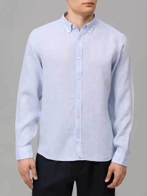 Рубашка Regular Fit льняная BOSS
