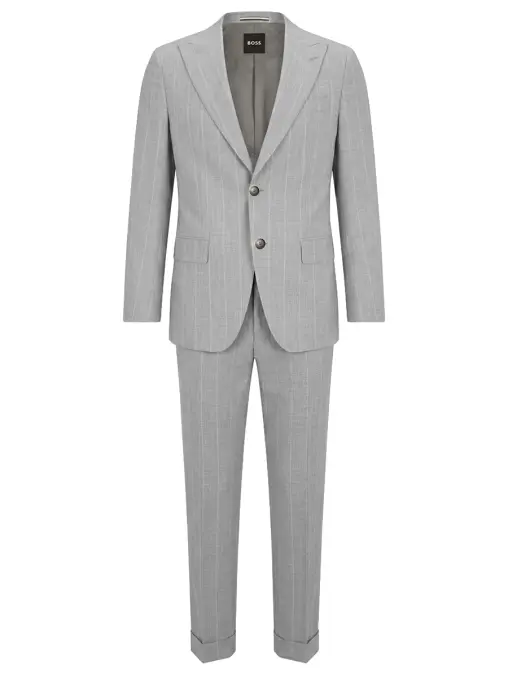 Костюм из хлопка и шерсти BOSS