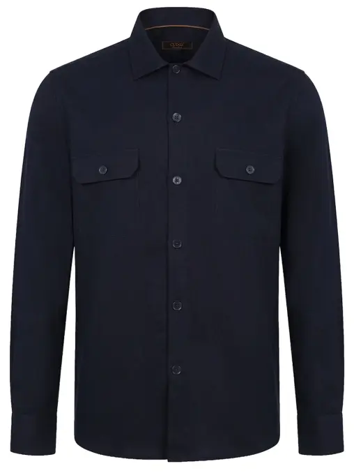 Рубашкаиз тенселя и льна CUDGI