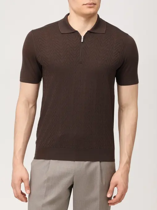Поло шелковое BERTOLO LUXURY MENSWEAR