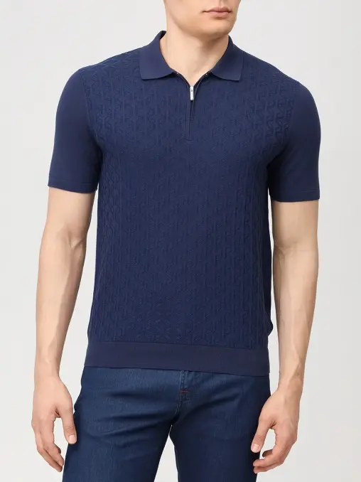 Поло хлопковое BERTOLO LUXURY MENSWEAR