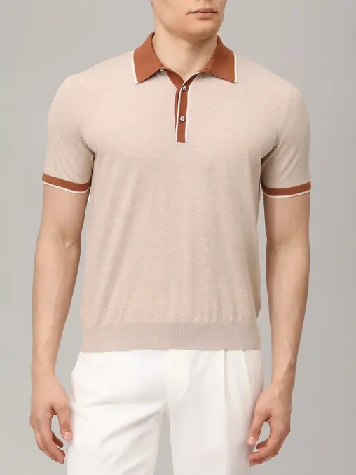 Поло хлопковое BERTOLO LUXURY MENSWEAR