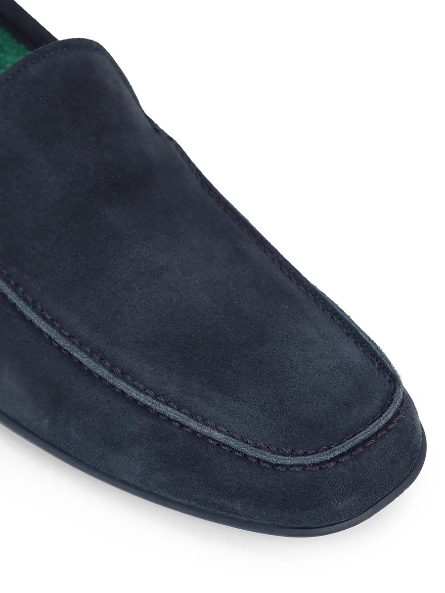 Лоферы замшевые