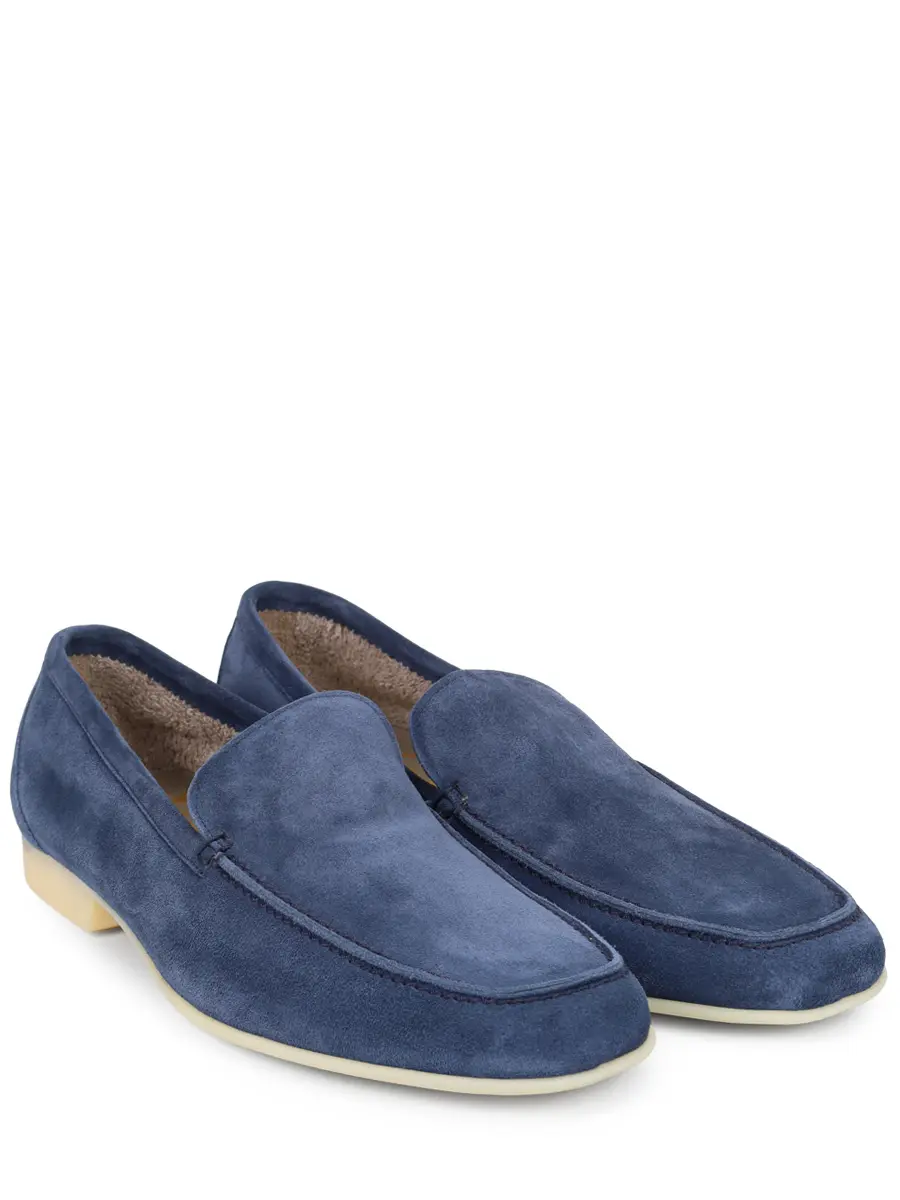 Лоферы замшевые