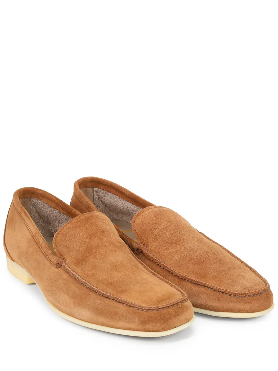 Лоферы замшевые