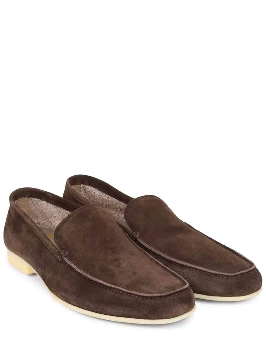 Лоферы замшевые