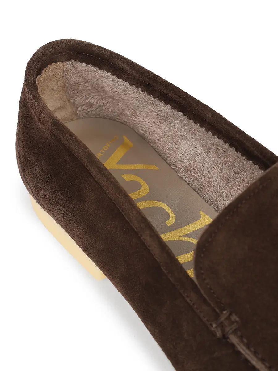 Лоферы замшевые