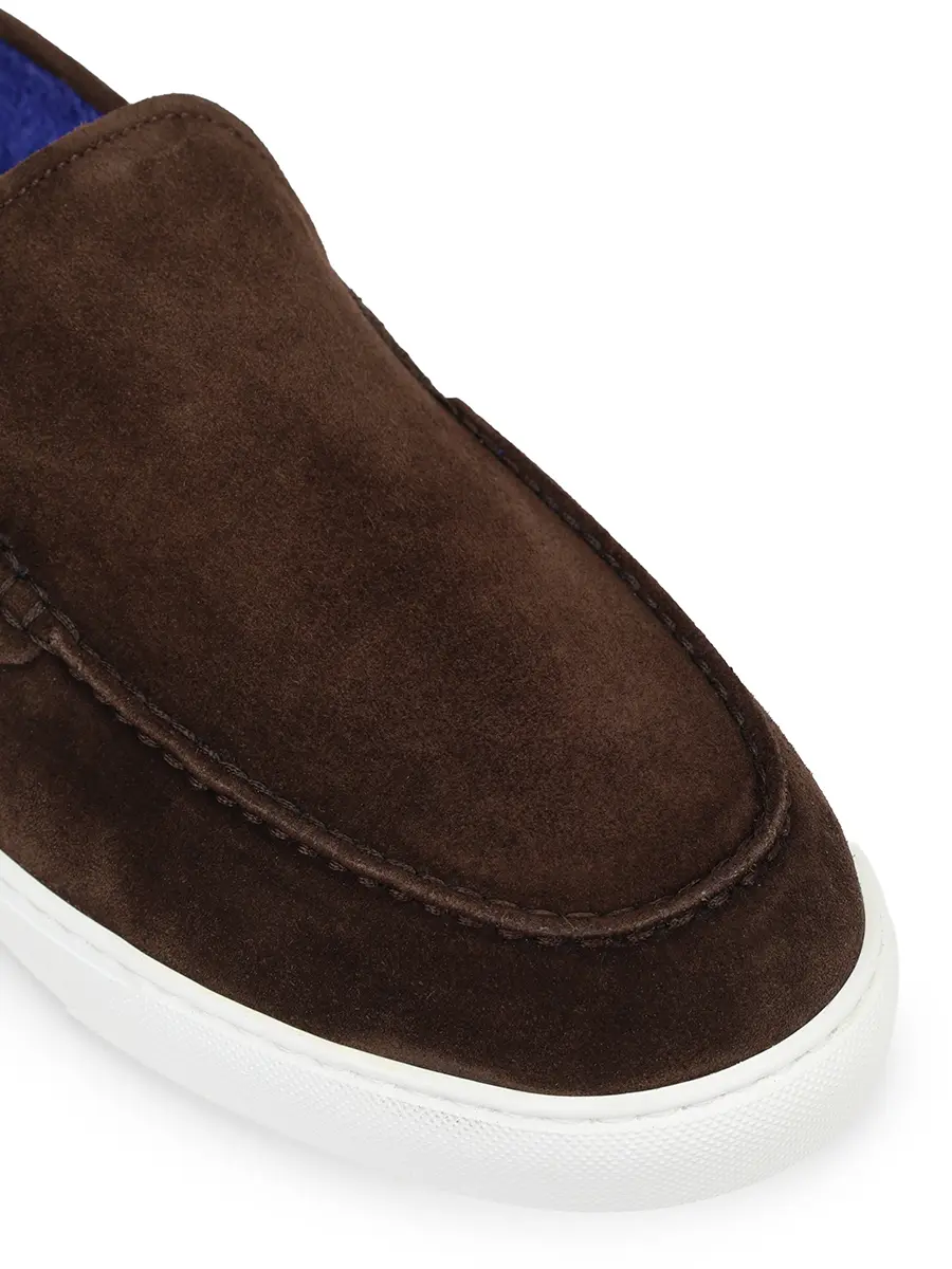 Лоферы замшевые