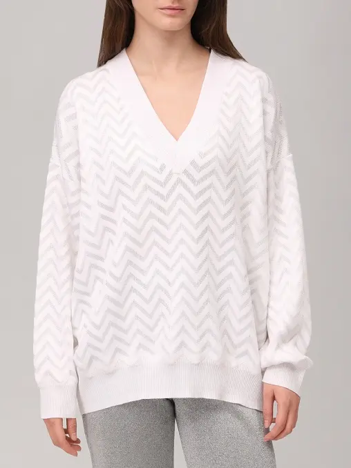Пуловер из хлопка и вискозы MISSONI