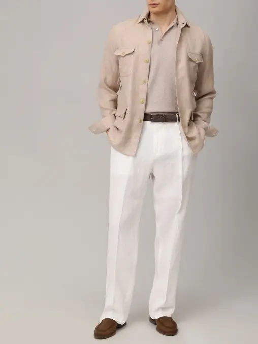 Брюки льняные CANALI