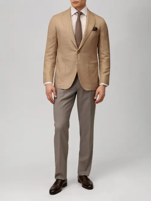 Рубашка Regular Fit из хлопка и льна CANALI