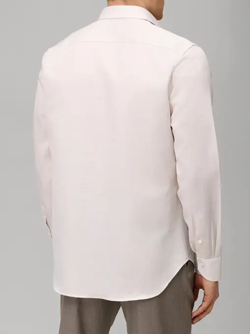 Рубашка Regular Fit из хлопка и льна CANALI