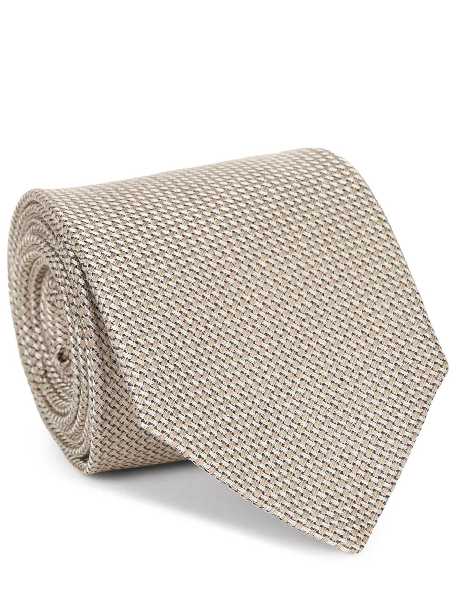 Галстук из шелка и льна