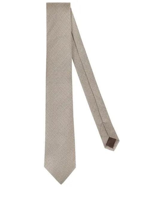 Галстук из шелка и льна CANALI