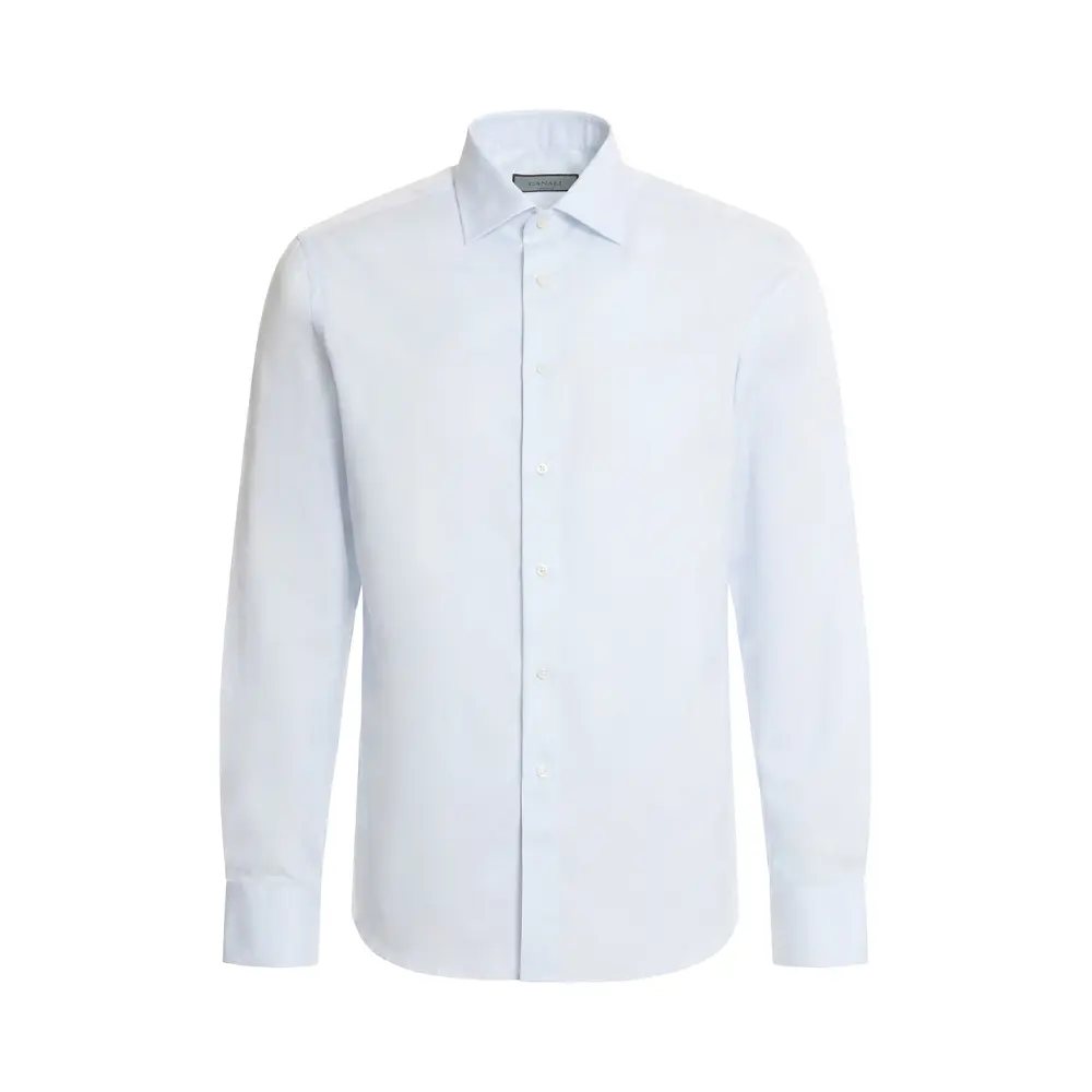 Рубашка Regular Fit из хлопка и льна