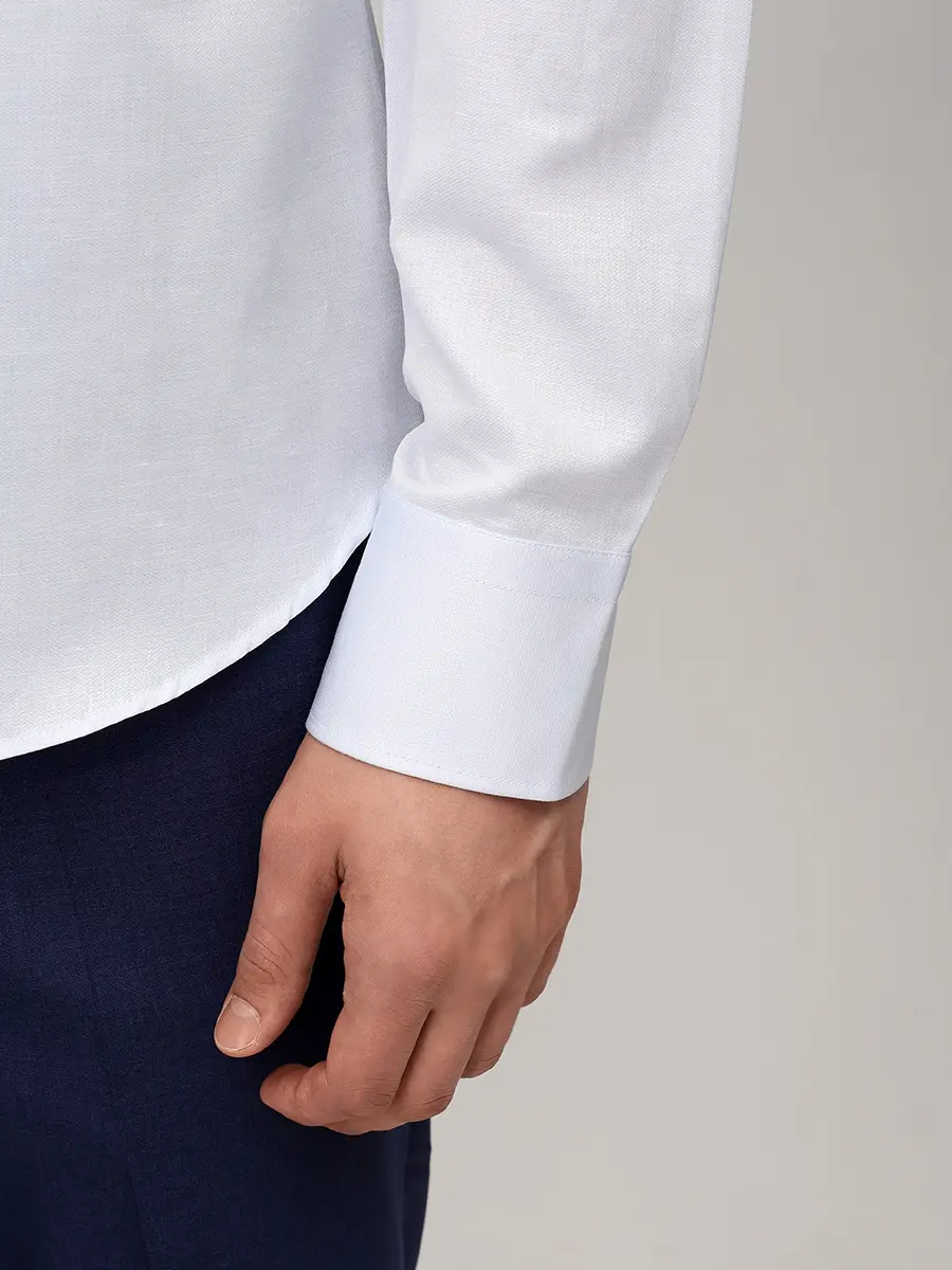 Рубашка Regular Fit из хлопка и льна