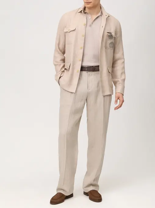 Брюки льняные CANALI