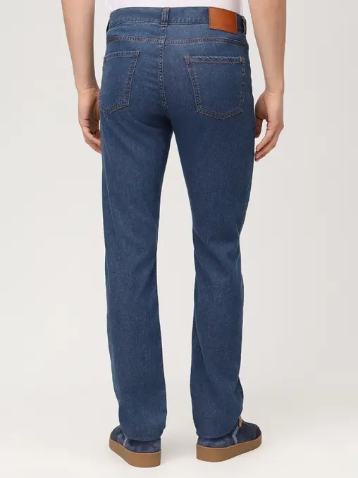 Джинсы Slim Fit из хлопка и лиоцелла CANALI
