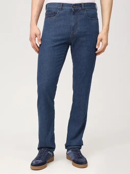 Джинсы Slim Fit из хлопка и лиоцелла CANALI